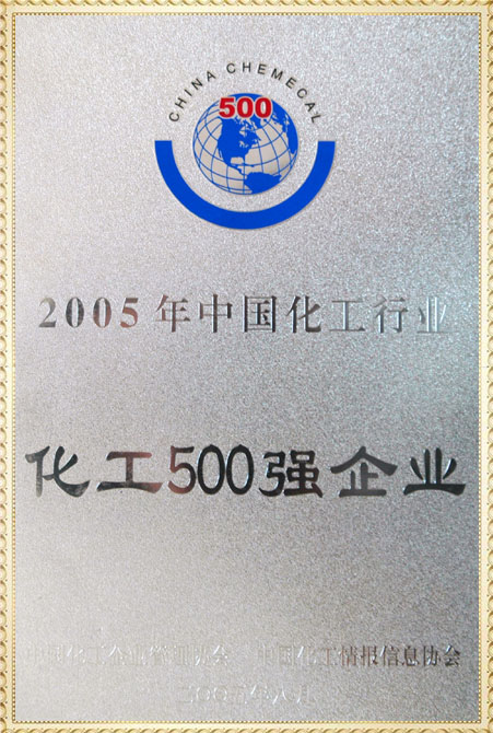 遠(yuǎn)興2005年化工500強(qiáng)獎牌