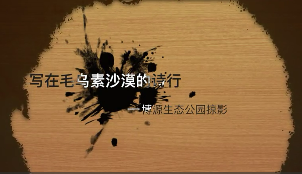 寫在毛烏素沙漠的詩行--博源生態公園掠影